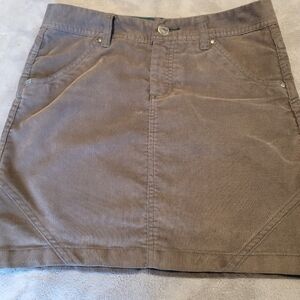 HORNY TOAD LADIES BROWN CORDORARY SHORT SKIRT SIZE 2 EUC CUTE CLASSIC STYLISH